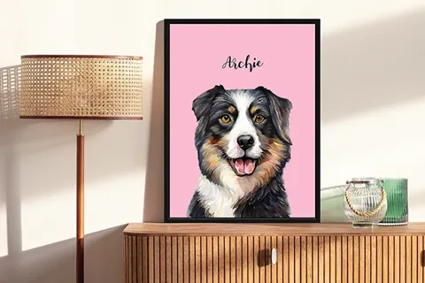 Ingelijst portret van een huisdier